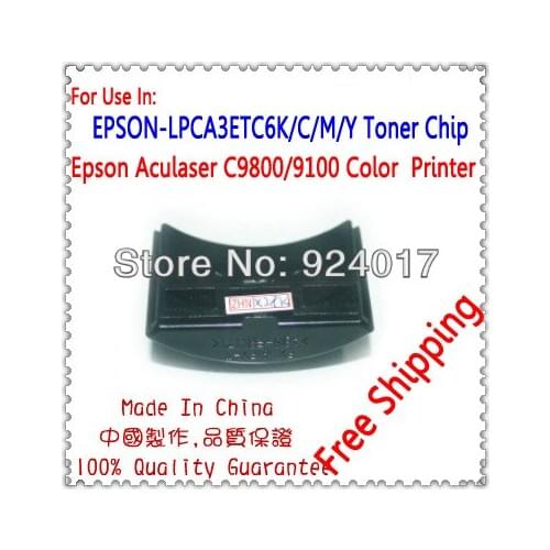 Toner Chip For Epson AcuLaser C9100 C9800 9100 9800 Printer,For Epson S050195 S050196 S050197 S050198 Reset Toner Cartridge Chip