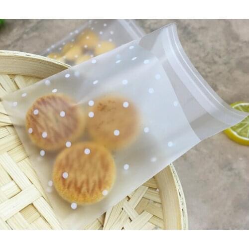 Baking Packaging Dot Ziplock Bag Frosted Gift Jewelry Bag Biscuit Plastic Bag Wholesale