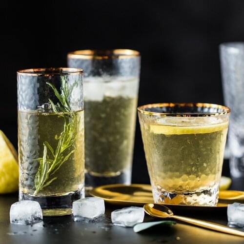 Japanese Phnom Penh hammer grain glass household drinking cup flower tea cup fruit juice cup beverage cup mouthwash cup beer cup