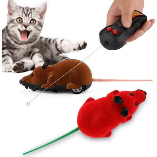 Cat Funny Playing Toys Wireless RC Mice Cat Toys Novelty Simulated Electric Mouse False Mouse Pet Supply Remote Control