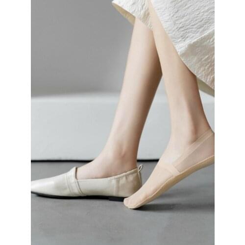 Woman Summer Non-slip Silicone Socks Mesh Breathable Invisible No Show Socks Slipppers Solid Lace Seamless Low Cut Ankle Socks