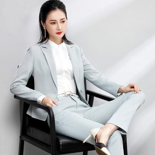 Ladies suit autumn new temperament waist thin commuter single button suit trousers suit wild womens two-piece suit
