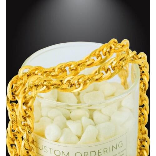 Big Twist Necklace for Women Gold Indian Chain Necklace African Hip Hop Necklace Men Choker for Wedding Jewelry