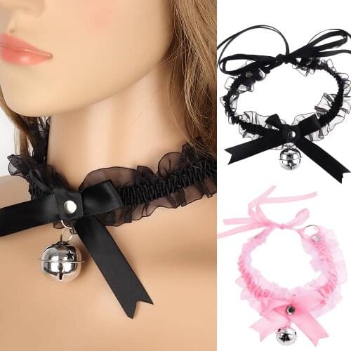 Fashion Womens Sexy Bow Knot Necklace Small Bell Collar Choker Necklace Neck Dress Jewelry Gift