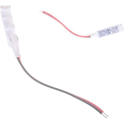 1 Pc White LED Controller Brightness Dimmer For Led 3528 5050 Strip Light 3 Keys RGB Color 5-24V