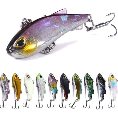 1PCS Winter Crankbait Wobblers Sinking Fishing Lure 4Cm 4G Vib Lure Ice Hard Bait Mini VIB Sea ice Fishing Lures Tackle 2020