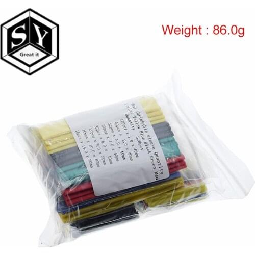 328pcs Heat Shrink Tubing Insulation Shrinkable Tube Assortment 2:1 Heat Shrink Tubing Colorful Wrap Wire Cable Sleeve DIY Kit