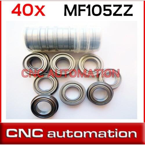 40pcs flanged shaft bearing MF105 MF105ZZ MF105ZZ 5*10*4mm bearing radial shaft