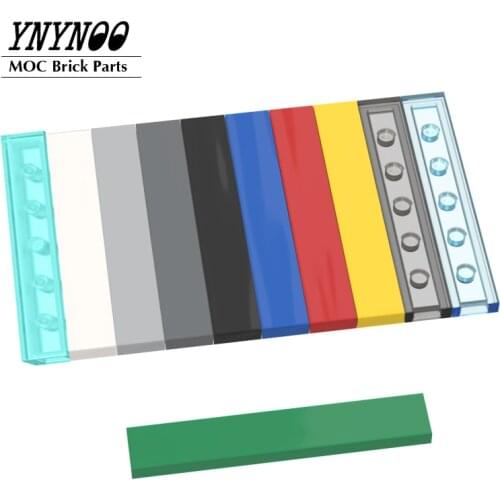 50Pcs/Lot Elements MOC Brick Flat Tile 1x6 Groove Tablet Building Blocks DIY Toys Compatible with 6636 Bricklink Rebirckable