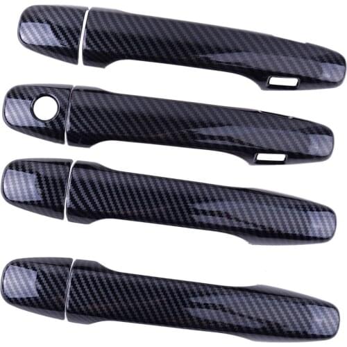 8Pcs/Set Carbon Fiber Style Smart Door Handle Cover Trim Styling Fit For Subaru Legacy Levorg WRX Outback Forester XV Crosstrek