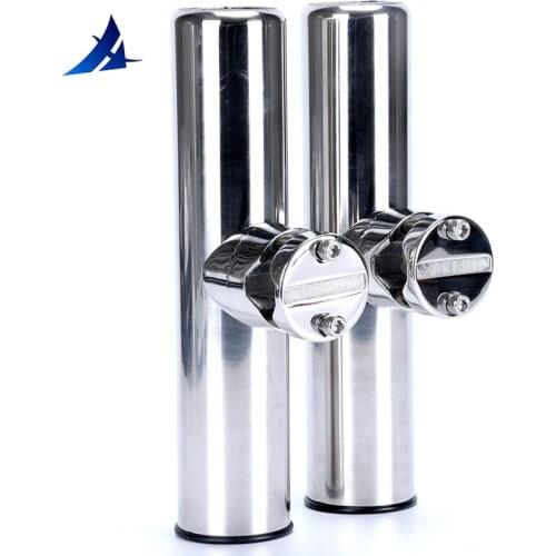 2pcs Boat Accessories Marine Stainless Clamp on Fishing Rod Holder for Rails 7/8" to 1"