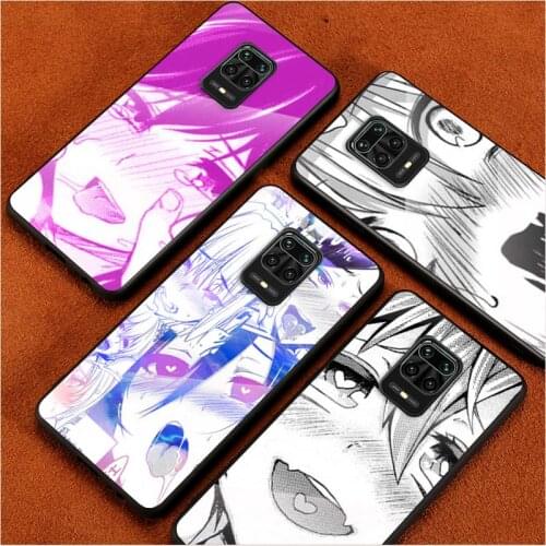 Tempered Glass Cover Cartoon Girl Facing For Xiaomi Redmi Note 10 10S 9T 9S 9 8T 8 7 Pro Max Shockproof Capa Phone Case