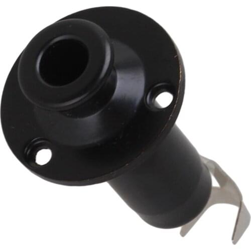 BLACK Acoustic Guitar clip Mount Output Jack End pin Guitar Parts