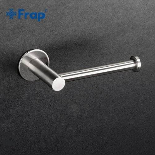 Frap 304 Stainless Steel Toilet Paper Holder Paper Rack Wall Mounted Clothes Hook Towel Hook Lavatory Toilet Paper Hook Y14006