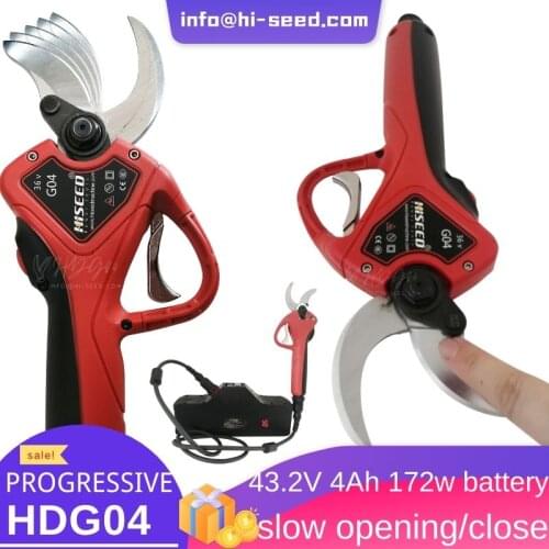HISEED electric Pruner Lithium-ion Pruning Shear Efficient Fruit Tree Bonsai Pruning Electric Tree Branches Cutter Landscaping