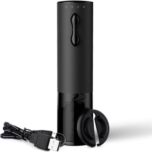 Electric Wine Opener Set Stainless Steel Automatic Corkscrew USB Lithium Battery Bottle Opener with Foil Cutter Kitchen Tools