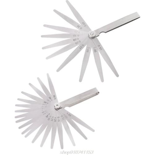 0.05-1mm 20 Blade Feeler Gauge Gage Thickness Measurment Tool Metric Gap Filler J09 21 Dropshipping