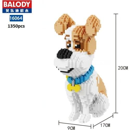 Balody Mini blocks Cute pet Dog Model Building Toy schnauzer Educational Toy for Children Funny Girls Gifts Toys for Kids 16054
