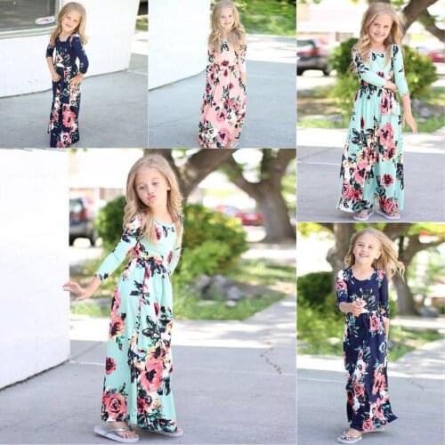 Girls clothes dresses 2021 summer new fashion print dresses cute and beautiful long skirts birthday party dresses girls dresses
