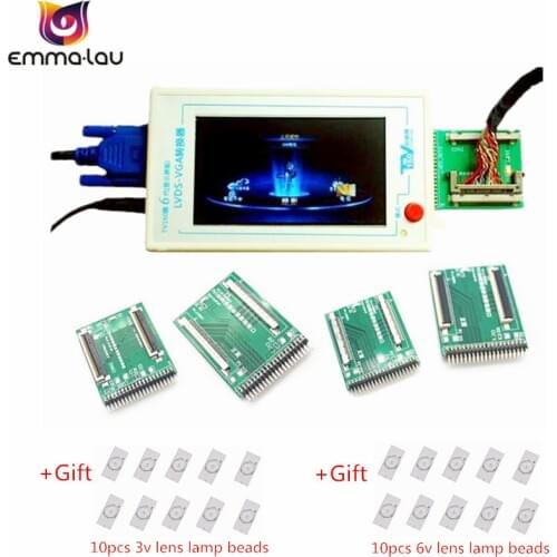 Official TV160 LVDS Turn VGA Converter (With LCD Screen Display Version) LCD/LED TV Motherboard Tester Tool + 5 Adapter Planes