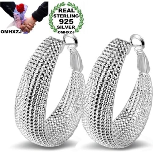 OMHXZJ Women's Silver Earrings