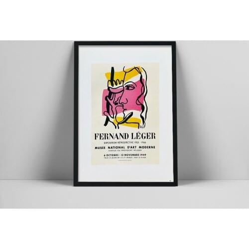 Fernand Leger poster, Fernand Leger print, Art exhibition poster, Museum of Modern Art, MoMA poster, MoMA ex Man, Vintage print