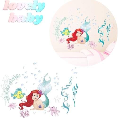 Disney Princess The Little Mermaid Ariel Decoration Wall Stickers Girls Room Wall Decoration Home Decoration Party Decoration