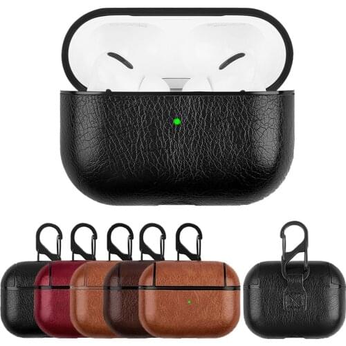 Luxury Leather Case For Airpods Pro Earphone Shockproof Case Wireless Headphone Funda For Apple AirPods Pro Earpods Coque Buckle