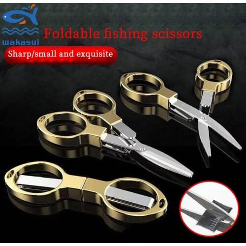 Fishing folding scissors Aluminum Alloy scissors Hook Remover Fishing Tools Line Cutter Multifunctional Knot outdoor Equipment