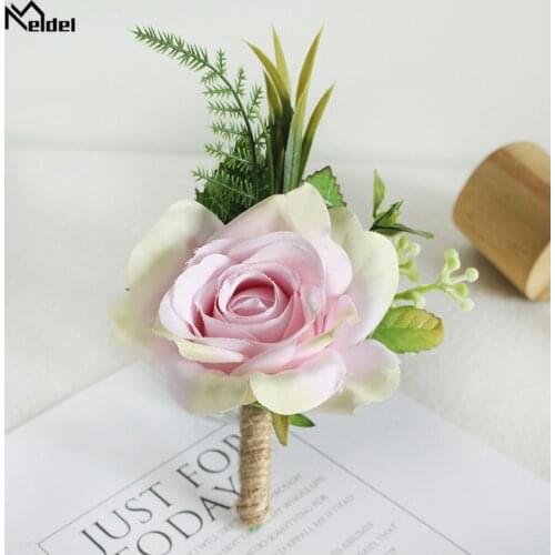 Wedding Wrist Corsage Bracelet Bridesmaid Artificial Flowers Groom Boutonniere Pin Marriage Wedding Planner Silk Flower Corsages