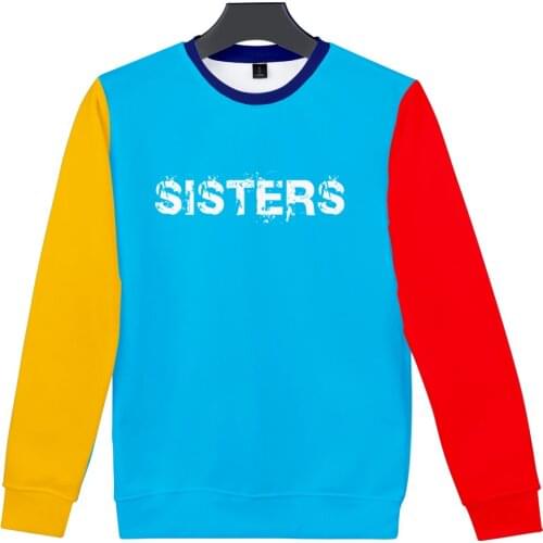 2021 Creative sisters Hip Pop 3D Print O-neck Sweatshirt LGBT Outwear High Quality Round Collar Autumn Pullover Clothes
