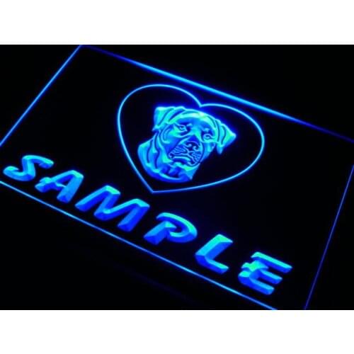 Vf-tm Name Personalized Custom Rottweiler Dog House Home Neon Light Signs with On/Off Switch 7 Colors 4 Sizes