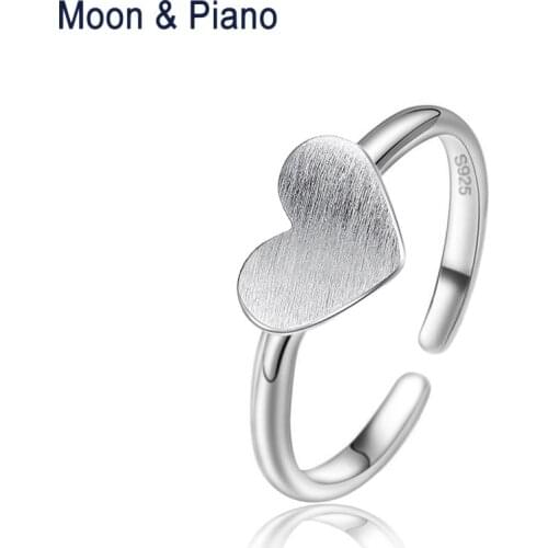 925 Sterling Silver Sweet Heart Open Ring for Woman Fine Jewelry Romantic Valentines Day Gfit For Girlfriend High Quality