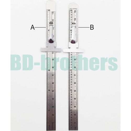 15cm Stainless Steel Straight Ruler Metal Graduated Scale Depth Gauges Double Sided Inch Repair Rule Measuring Tool 500pcs/lot