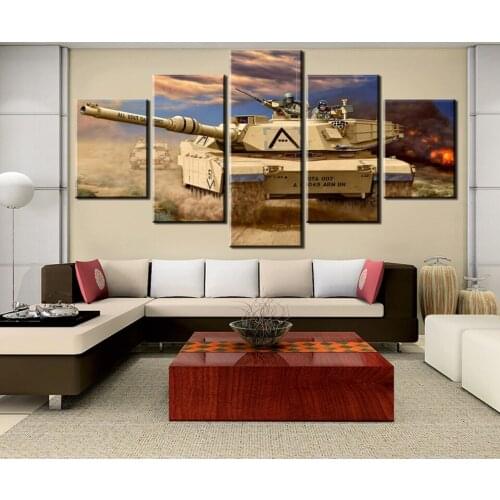 Canvas Painting Wall Art 5 Pieces/Pcs War Thunder Modern Printing Type Poster Pictures Modular Artwork Vintage Home Decor
