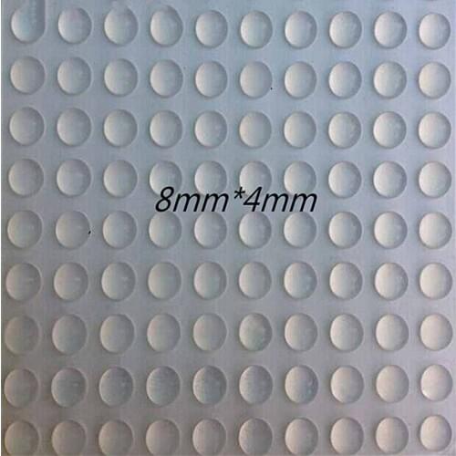 500pcs 8mm*4mm Soft Close Drawer Cabinet Door Bumpers Sound Dampening Adhesive Transparent Rubber Pads Feet - Hemispheric Shape