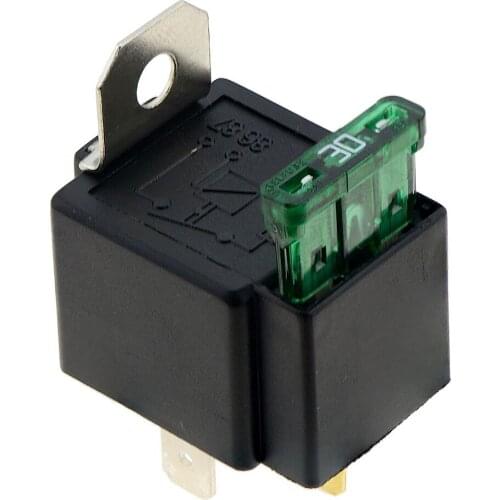 Car Automotive 30Amp Fused Relay 4 Pin with 4 Wires Harness Socket 12V