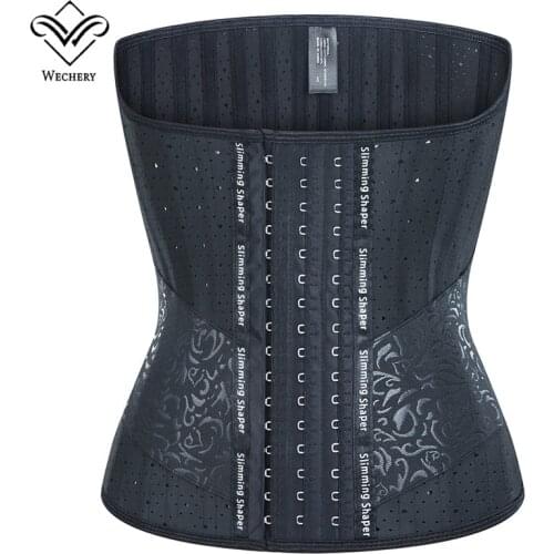 Hollow Out Latex Waist Trainer 25 Steel Bones Women Slimming Sheath Girdles Control Belts Tummy Body Shapers Cinchers Shapewear