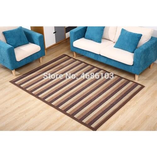 Bamboo floor stripe carpet nordic carpet 90x200cm kids room carpet bedroom mat yoga mat carpets for living room