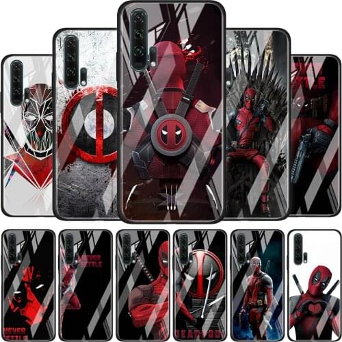 Deadpool Marvel Art Tempered Glass Cover For Honor 30 20 10 9X 8X Lite Pro Plus Phone Case Coque Shell