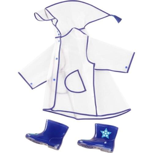 Children and Students Environmental EVA Fashion Style Transparent Raincoat Thickened Rain Jacket