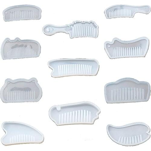 3D Clear, Silicone Comb Mold Resin DIY Casting Mould Handcraft Epoxy Resin Mould For DIY Jewelry Craft Making Casting Supplies