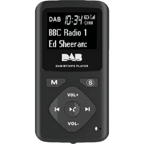 Hot DAB/DAB Digital Radio Bluetooth 4.0 Personal Pocket FM Mini Portable Radio Earphone MP3 Micro-USB for Home