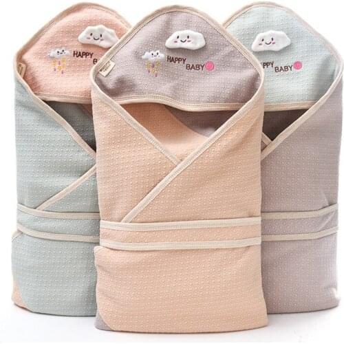 Cotton Baby Blanket Infant Bebe Muslin Bamboo Breathable Envelop Swaddle For Newborn Baby Hooded Sleepsack Parisarc Blankets