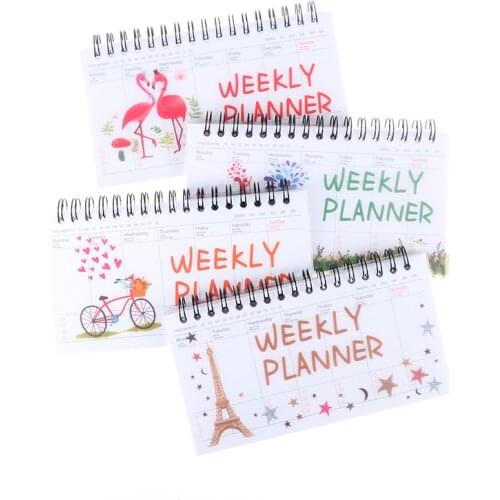 Kawaii Weekly Planner Notebook Journal Agenda 2021 2022 Cure Diary Organizer Schedule School Stationary Office Supplies Gift