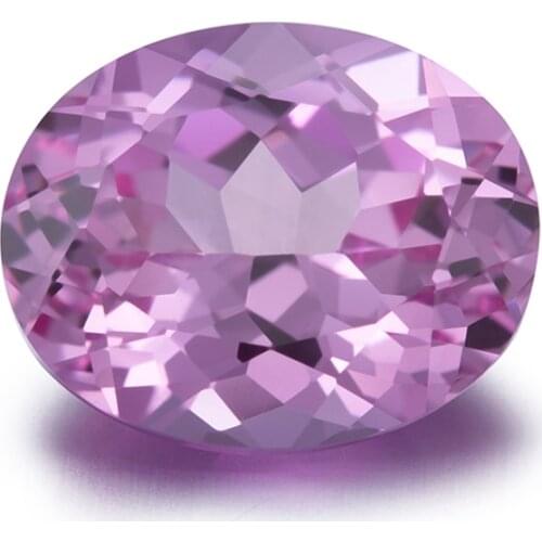Lab Created Pink Sapphire Oval Czochralski Method 7