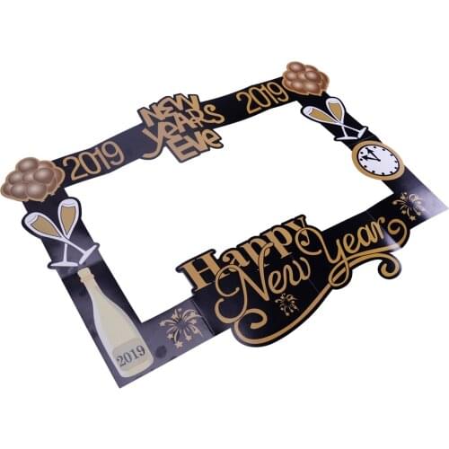 LETAOSK 2019 New Year Eve Creative Photo Frame Props Paper Booth Christmas Party Supplies Decorations