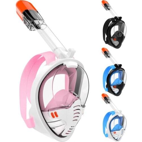 Snorkel single tube full face design leak-proof 180 degree panoramic breathing swimming маска для плавания Swim Eyewear