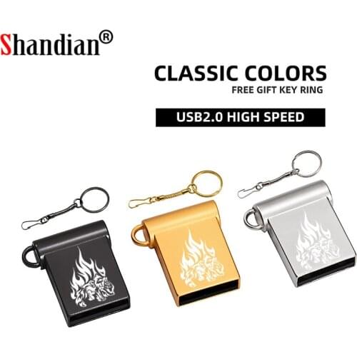 Mini Metal USB2.0 Flash Drive 4GB 8GB 16GB 32GB 64GB 128GB Gifts Key Chain Pen Drives 10PCS Free LOGO Memory Stick Real Capacity