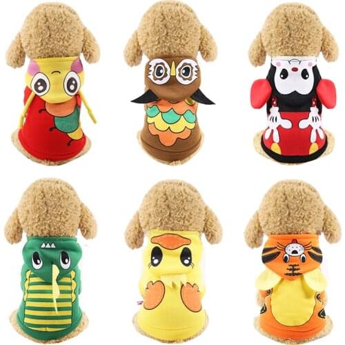 Cartoon Dog Winter Clothes for Small Medium Dogs Coat Jacket Warm Pet Dog Clothes Puppy Clothing for Dogs Hoodie Pets Clothing